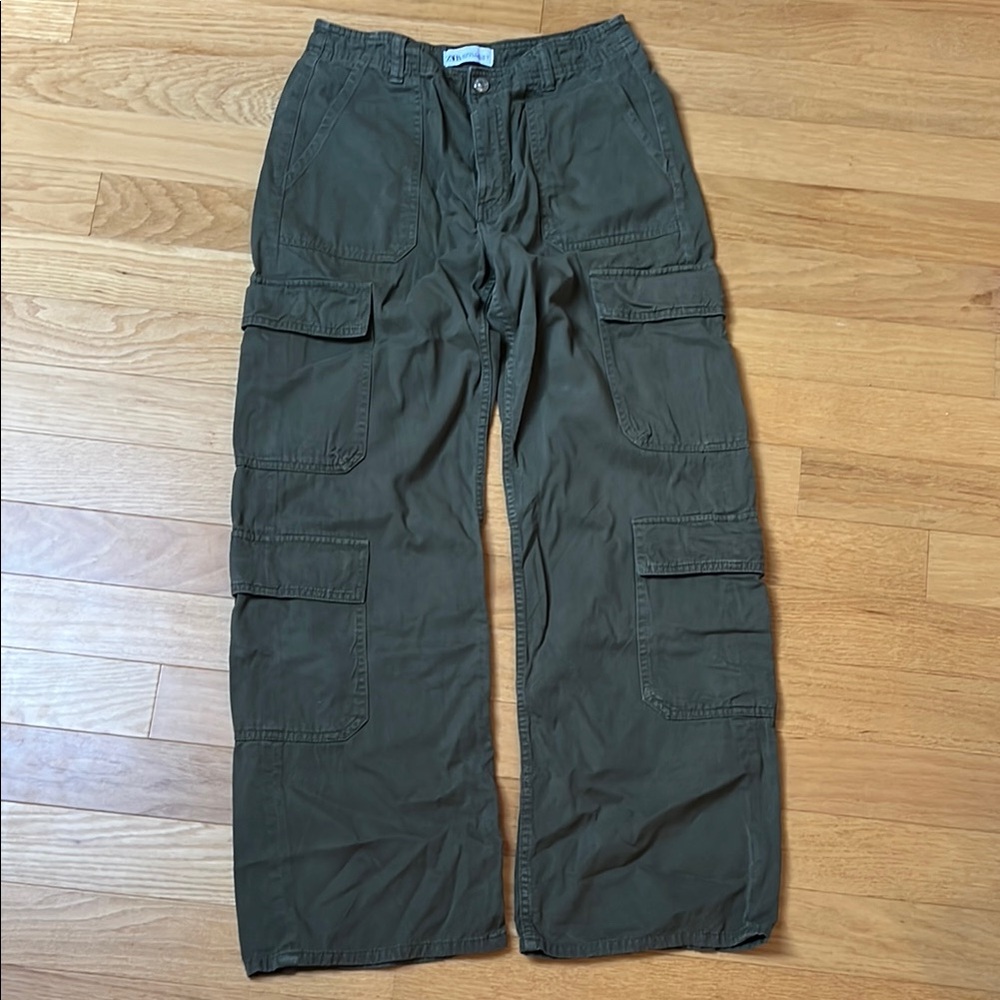Zara Green Cargo Pants
